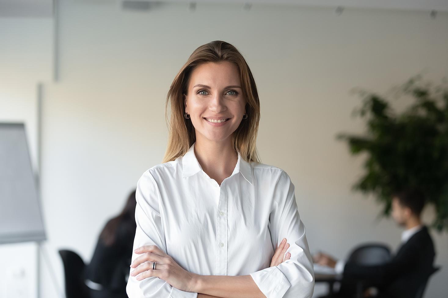 Image of a woman smiling